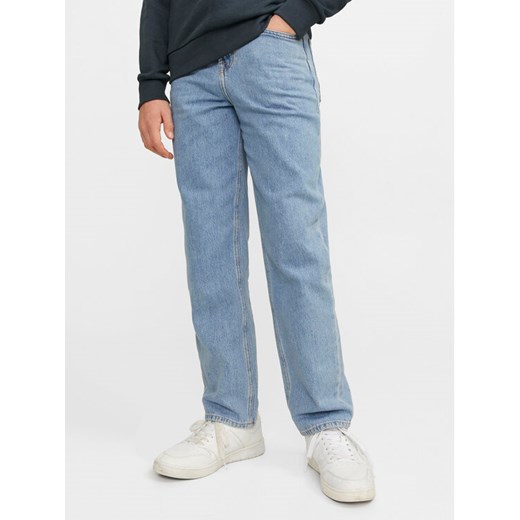 Jack&Jones Junior Jeansy Chris 12251365 Niebieski Relaxed Fit ze sklepu MODIVO w kategorii Spodnie dziewczęce - zdjęcie 182693056
