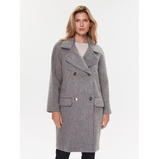 Liu Jo Płaszcz wełniany CF3246 T2533 Szary Regular Fit ze sklepu MODIVO w kategorii Płaszcze damskie - zdjęcie 182693059