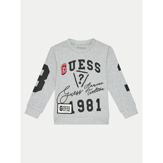 Guess Bluzka N4BI13 K8VA3 Szary Regular Fit ze sklepu MODIVO w kategorii Bluzki dziewczęce - zdjęcie 182693107