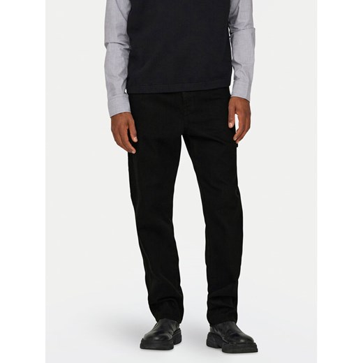 Only & Sons Jeansy 22030974 Czarny Straight Fit ze sklepu MODIVO w kategorii Jeansy męskie - zdjęcie 182693135