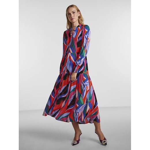 YAS Sukienka koszulowa Alira 26027838 Kolorowy Relaxed Fit ze sklepu MODIVO w kategorii Sukienki - zdjęcie 182693197