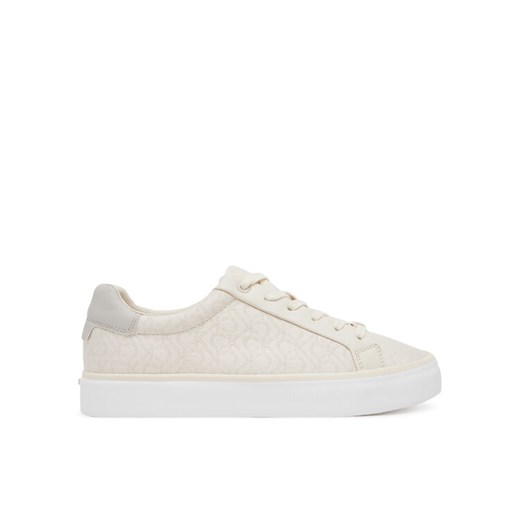 Calvin Klein Sneakersy Vulc Lace Up - Jacq HW0HW02412 Écru ze sklepu MODIVO w kategorii Trampki damskie - zdjęcie 182693305