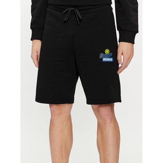 Hugo Szorty sportowe Nimply 50513310 Czarny Regular Fit ze sklepu MODIVO w kategorii Spodenki męskie - zdjęcie 182693385