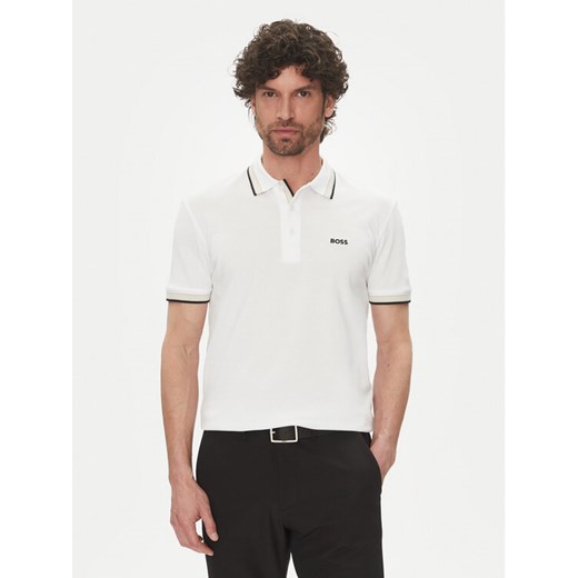 BOSS Polo Paddy 50469055 Écru Regular Fit ze sklepu MODIVO w kategorii T-shirty męskie - zdjęcie 182693429