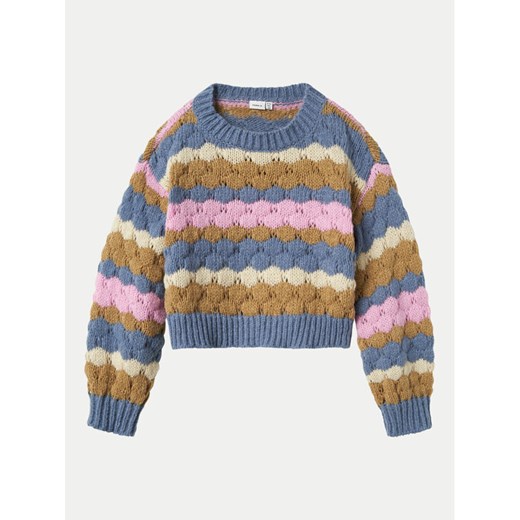 NAME IT Sweter 13233073 Kolorowy Regular Fit ze sklepu MODIVO w kategorii Swetry dziewczęce - zdjęcie 182693486