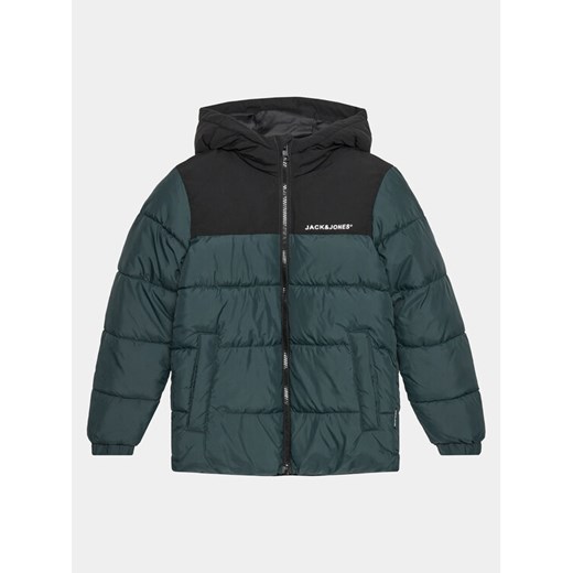 Jack&Jones Junior Kurtka zimowa Moon 12258878 Zielony Regular Fit ze sklepu MODIVO w kategorii Kurtki chłopięce - zdjęcie 182693529