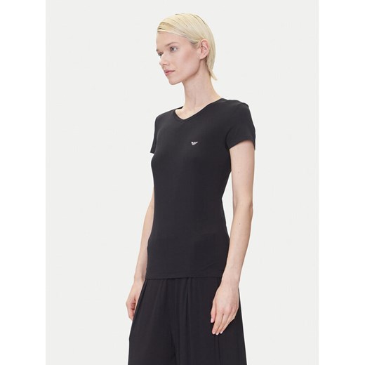 Emporio Armani Underwear T-Shirt EW000409 AF10889 UC001 Czarny Regular Fit ze sklepu MODIVO w kategorii Bluzki damskie - zdjęcie 182693637