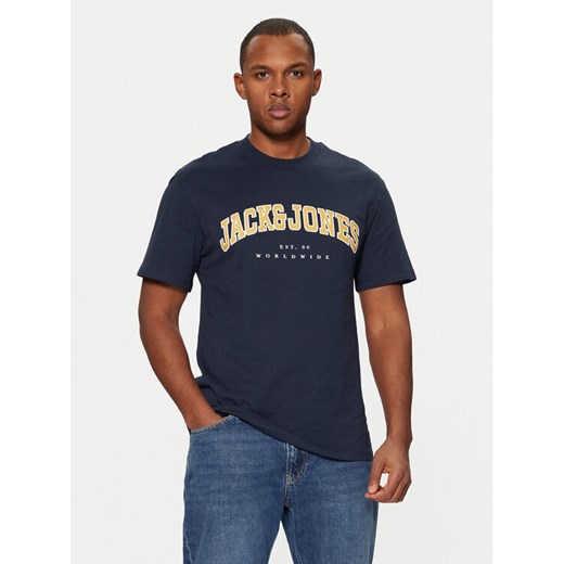 Jack&Jones T-Shirt 12257579 Granatowy Relaxed Fit ze sklepu MODIVO w kategorii T-shirty męskie - zdjęcie 182693639