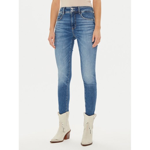 Guess Jeansy W4BA34 D592C Granatowy Skinny Fit ze sklepu MODIVO w kategorii Jeansy damskie - zdjęcie 182693736