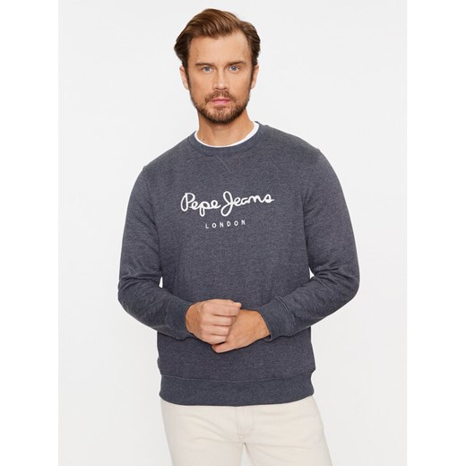 Pepe Jeans Bluza Nouvel PM582522 Granatowy Regular Fit ze sklepu MODIVO w kategorii Bluzy męskie - zdjęcie 182693825