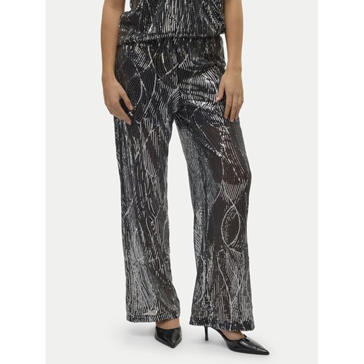 Vero Moda Spodnie materiałowe Ellen 10319016 Czarny Straight Fit ze sklepu MODIVO w kategorii Spodnie damskie - zdjęcie 182693869
