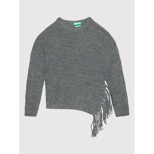 United Colors Of Benetton Sweter 1076C1125 Szary Oversize ze sklepu MODIVO w kategorii Swetry dziewczęce - zdjęcie 182693918