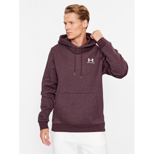 Under Armour Bluza Ua Essential Fleece Hoodie 1373880 Bordowy Loose Fit ze sklepu MODIVO w kategorii Bluzy męskie - zdjęcie 182693986