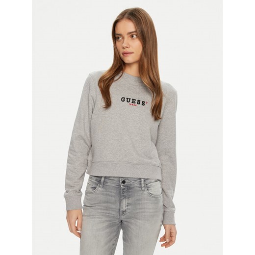 Guess Jeans Bluza W5RQ28 K68I4 Szary Regular Fit ze sklepu MODIVO w kategorii Bluzy damskie - zdjęcie 182694008