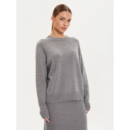 Max Mara Leisure Sweter Salvia 2426366158 Szary Relaxed Fit ze sklepu MODIVO w kategorii Swetry damskie - zdjęcie 182694018