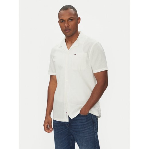 Tommy Jeans Koszula DM0DM20895 Écru Regular Fit ze sklepu MODIVO w kategorii Koszule męskie - zdjęcie 182694095