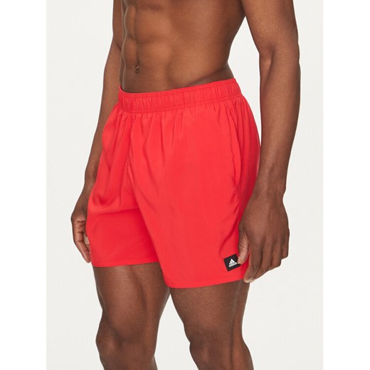 adidas Szorty kąpielowe Solid CLX JC9919 Czerwony Regular Fit ze sklepu MODIVO w kategorii Kąpielówki - zdjęcie 182694107