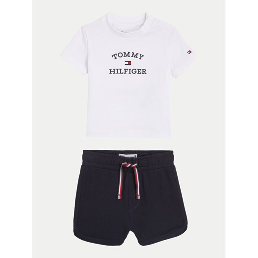 Tommy Hilfiger Komplet t-shirt i spodenki Logo KN0KN01812 Granatowy Regular Fit ze sklepu MODIVO w kategorii Komplety niemowlęce - zdjęcie 182694169