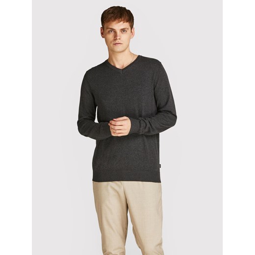 Jack&Jones Sweter Emil 12208365 Szary Regular Fit ze sklepu MODIVO w kategorii Swetry męskie - zdjęcie 182694227