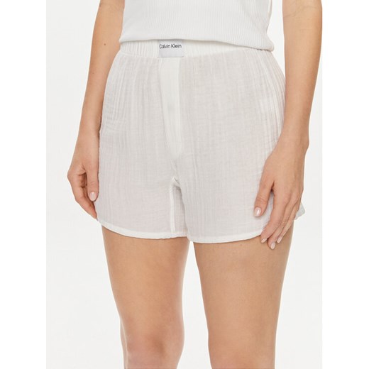 Calvin Klein Underwear Szorty materiałowe 000QS7139E Biały ze sklepu MODIVO w kategorii Piżamy damskie - zdjęcie 182694255