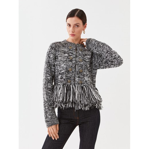 TWINSET Kardigan 232TP3060 Czarny Regular Fit ze sklepu MODIVO w kategorii Swetry damskie - zdjęcie 182694375