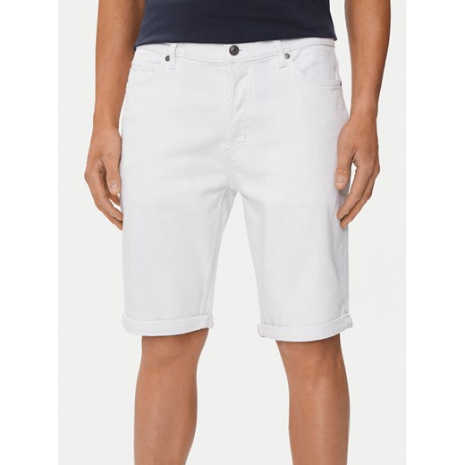 Hugo Szorty jeansowe 634/S 50511306 Biały Tapered Fit ze sklepu MODIVO w kategorii Spodenki męskie - zdjęcie 182694429