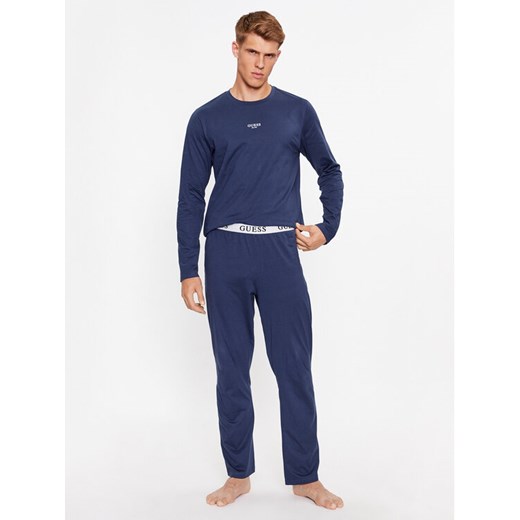 Guess Piżama U2BX00 KBZG0 Niebieski Regular Fit ze sklepu MODIVO w kategorii Piżamy męskie - zdjęcie 182694435