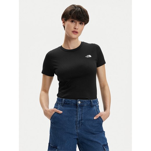 The North Face T-Shirt Simple Dome NF0A87NH Czarny Regular Fit ze sklepu MODIVO w kategorii Bluzki damskie - zdjęcie 182694567