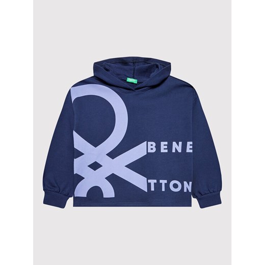 United Colors Of Benetton Bluza 3J68C200U Granatowy Boxy Fit ze sklepu MODIVO w kategorii Bluzy chłopięce - zdjęcie 182694576