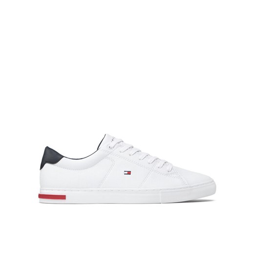 Tommy Hilfiger Sneakersy Essential Leather Detail Vulc FM0FM04047 Biały ze sklepu MODIVO w kategorii Trampki męskie - zdjęcie 182694595