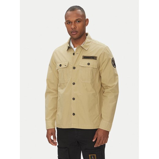 Aeronautica Militare Kurtka przejściowa 251AC032CT3505 Beżowy Regular Fit ze sklepu MODIVO w kategorii Kurtki męskie - zdjęcie 182694617