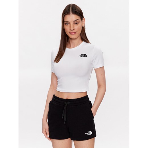 The North Face T-Shirt NF0A55AO Biały Cropped Fit ze sklepu MODIVO w kategorii Bluzki damskie - zdjęcie 182694629