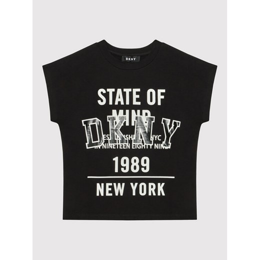 DKNY T-Shirt D35S01 M Czarny Relaxed Fit ze sklepu MODIVO w kategorii Bluzki dziewczęce - zdjęcie 182694647