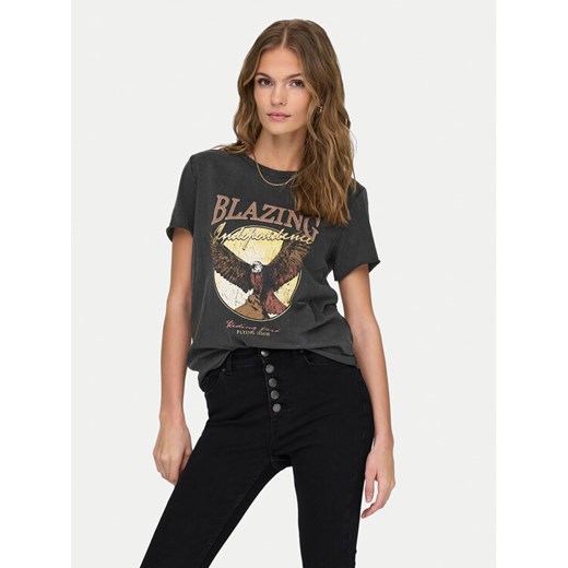ONLY T-Shirt Lucy 15215721 Czarny Regular Fit ze sklepu MODIVO w kategorii Bluzki damskie - zdjęcie 182694665