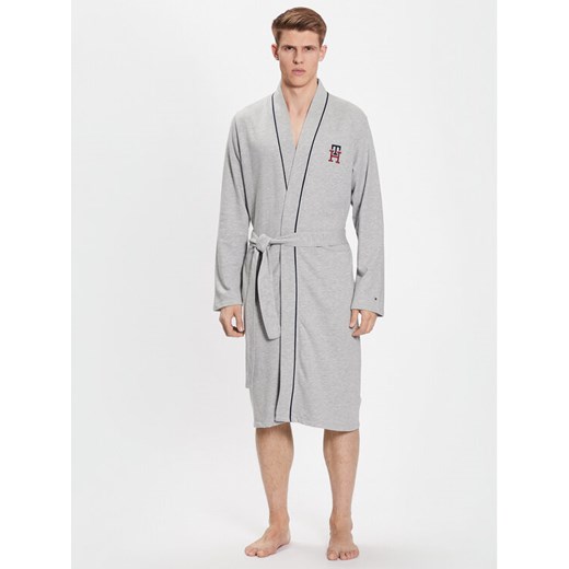 Tommy Hilfiger Szlafrok UM0UM02840 Szary Regular Fit ze sklepu MODIVO w kategorii Szlafroki męskie - zdjęcie 182694678