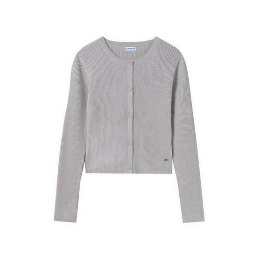 Mayoral Kardigan 6350 Szary Slim Fit ze sklepu MODIVO w kategorii Swetry damskie - zdjęcie 182694729