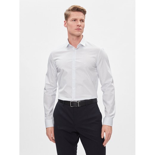 Calvin Klein Koszula K10K112311 Biały Slim Fit ze sklepu MODIVO w kategorii Koszule męskie - zdjęcie 182694749