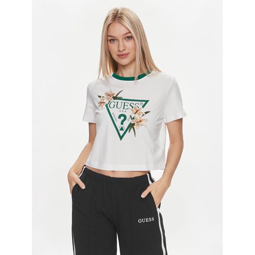Guess T-Shirt Zoey V4GI02 K46D1 Biały Boxy Fit ze sklepu MODIVO w kategorii Bluzki damskie - zdjęcie 182694828
