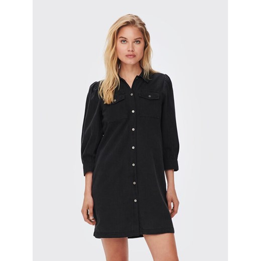 ONLY Sukienka jeansowa Felica 15227104 Czarny Regular Fit ze sklepu MODIVO w kategorii Sukienki - zdjęcie 182694829
