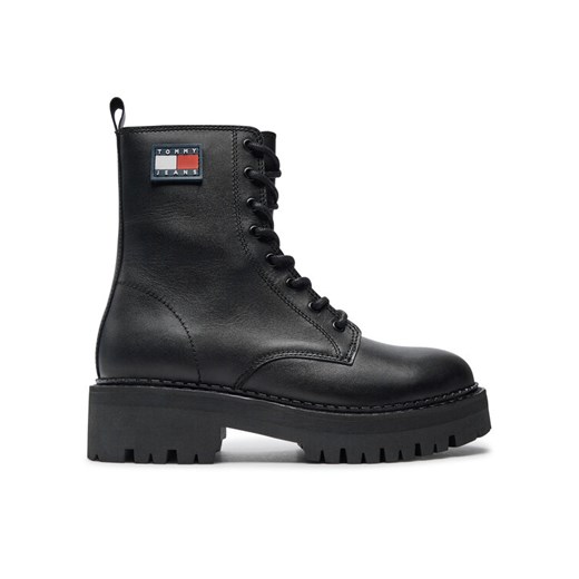 Tommy Jeans Trapery Urban EN0EN02628 Czarny ze sklepu MODIVO w kategorii Workery damskie - zdjęcie 182694849
