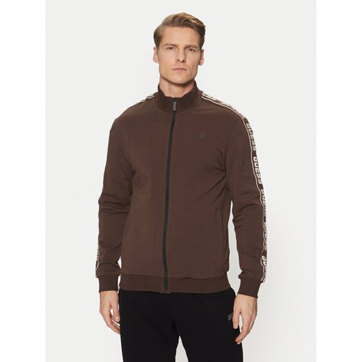 Guess Bluza Z2YQ12 K6ZS1 Brązowy Regular Fit ze sklepu MODIVO w kategorii Bluzy męskie - zdjęcie 182695047