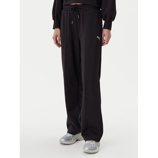 Puma Spodnie dresowe Ess 629774 Czarny Straight Fit ze sklepu MODIVO w kategorii Spodnie damskie - zdjęcie 182695139