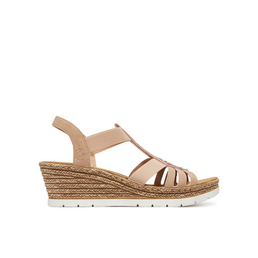 Rieker Sandały 61913-31 Różowy ze sklepu MODIVO w kategorii Espadryle damskie - zdjęcie 182695198