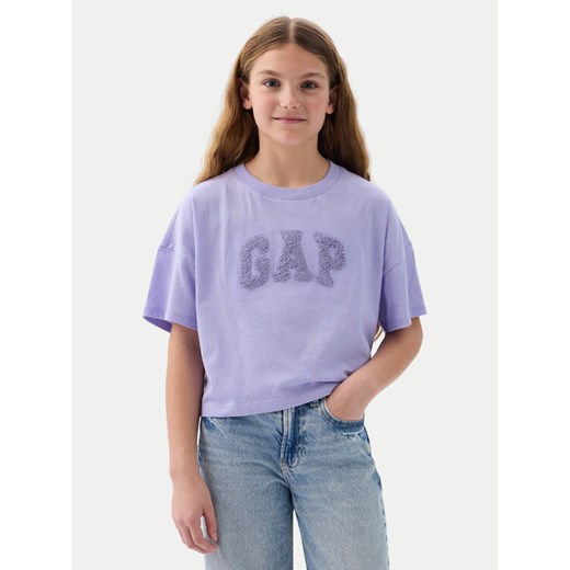 Gap T-Shirt 883128-01 Fioletowy Relaxed Fit ze sklepu MODIVO w kategorii Bluzki dziewczęce - zdjęcie 182695218