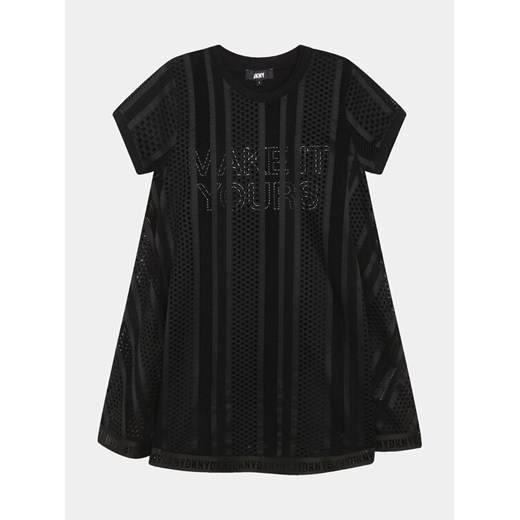 DKNY Sukienka codzienna D32899 D Czarny Regular Fit ze sklepu MODIVO w kategorii Sukienki dziewczęce - zdjęcie 182695227