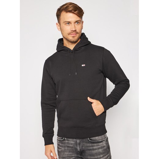 Tommy Jeans Bluza Regular Fleece DM0DM09593 Czarny Regular Fit ze sklepu MODIVO w kategorii Bluzy męskie - zdjęcie 182695236