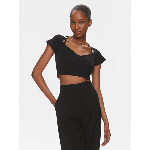 Pinko Bluzka Hoodia 102882 A1LK Czarny Slim Fit ze sklepu MODIVO w kategorii Bluzki damskie - zdjęcie 182695239