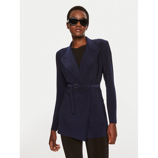 NORMA KAMALI Marynarka KK2244PLB80951 Granatowy Slim Fit ze sklepu MODIVO w kategorii Marynarki damskie - zdjęcie 182695248