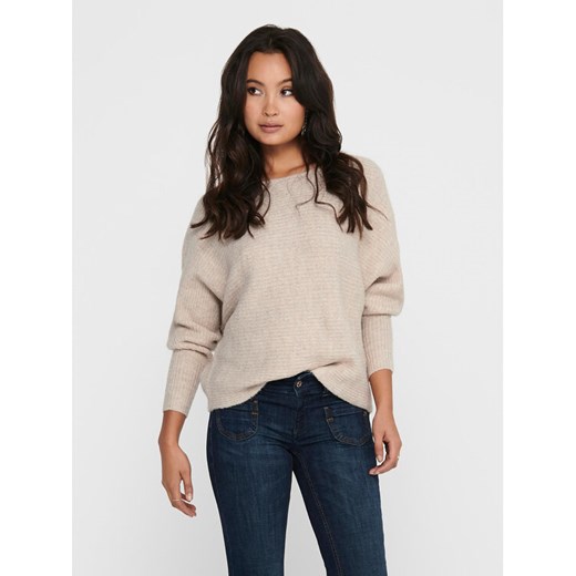 ONLY Sweter 15168705 Beżowy Regular Fit ze sklepu MODIVO w kategorii Swetry damskie - zdjęcie 182695259