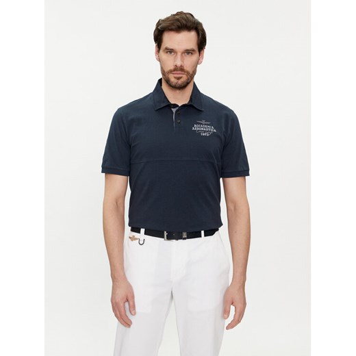 Aeronautica Militare Polo 241PO1756J584 Granatowy Regular Fit ze sklepu MODIVO w kategorii T-shirty męskie - zdjęcie 182695278
